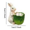 Easter Bunny Candlestick Resin Sculpture Easter Bunny Decorations Vintage Rustic Candlesticks Landscape Ornament