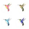 4Pcs Hummingbird Brooches For Women Colorful Birds Enamel Pin Metal Badge Jewelry Clothing Backpack Accessories Friends Gift