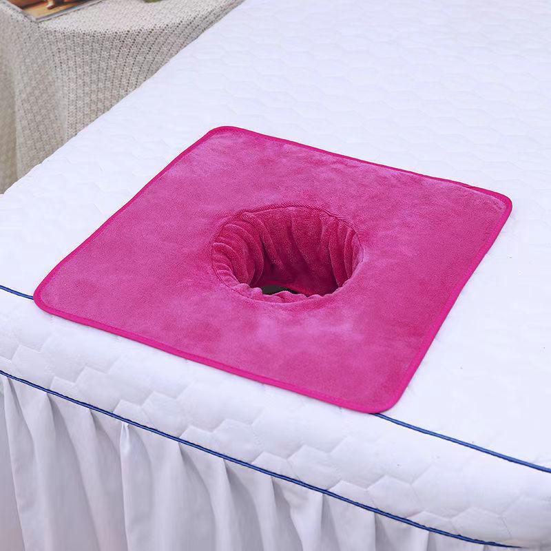 Soft Absorbent Beauty Salon Bed Head Hole Face Towel with Customizable Logo