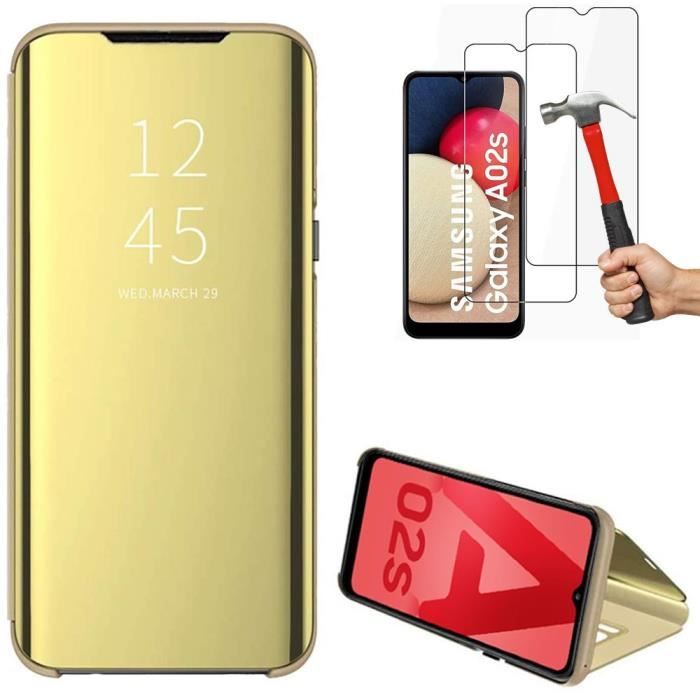 Coque de protection - PROSHOP - Samsung Galaxy A02S - Effet Miroir - Doré - Protection intégrale