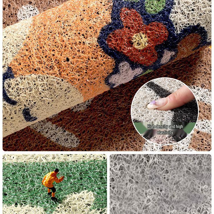 Cartoon Cute Non-Slip, Easy-Clean Entrance Coir Mat - Wear & Dirt Resistant, Cuttable Carpet for Hallways