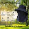 Summer Sun Hats Breathable UV Protection Neck Cover Fishing Cap Anti-UV Sunscreen Men Women Hiking Camping Hunting Bucket Hat