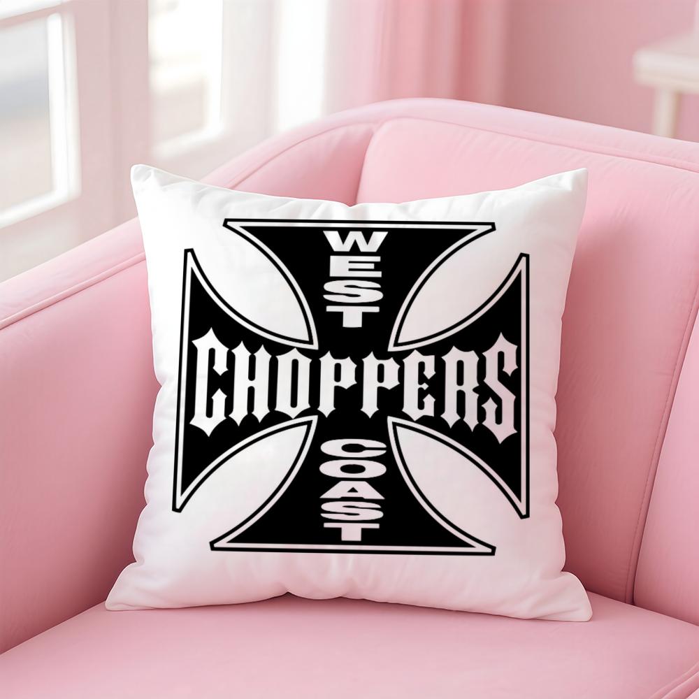 Klassische W-Westküsten C-Chopper Kissenbezug Bequem Wendbarer Kissenbezug Ideal für Auto Sofa Schlafzimmer & Mehr