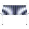 Manual Retractable Awning 350 Cm Blue White Striped