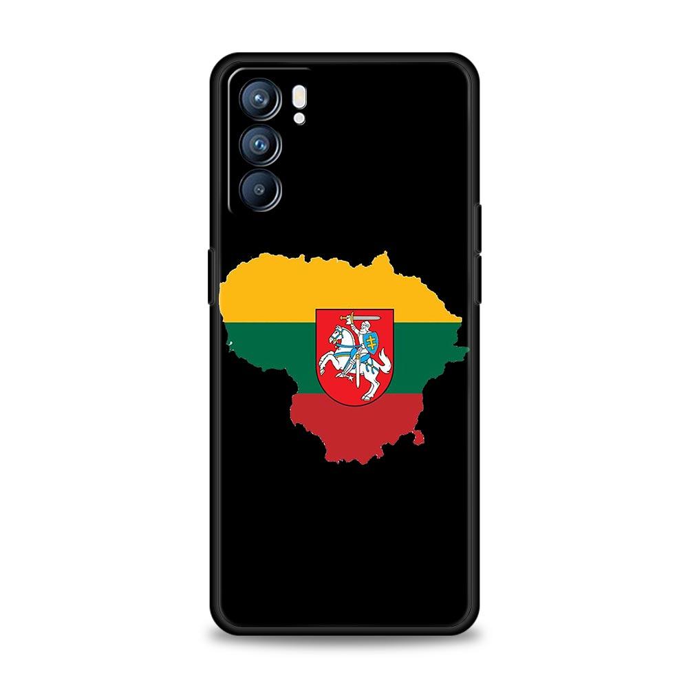 Flag of Lithuania Flag Phone Case For Oppo Reno8 Reno7 Reno6 Pro A54 5G Find X6 X5 A53 A52 A9 A15 A95 A17 A16 A74 A57 A31 Cover