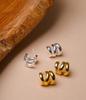 Korean Retro Multi-Circle Metal Stud Earrings for Women - Simple, Versatile, and Stylish Jewelry