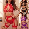 New Sexy Fashion Lace Lingerie Underwear Sleepwear No Steel Ring Pajamas Garter