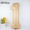 40-Inch American Caramel Cream Number Balloons - Birthday Party Decoration Slim Aluminum Foil Balloons