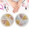 2 Box Metal Shiny Nail Ornaments Stylish Nail Art Decoration DIY Manicure Tool Accessory