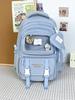Schoolbag Japanese solid color fresh and transparent backpack Donelle junior high school student schoolbag women's large-capacity lightweight travel 