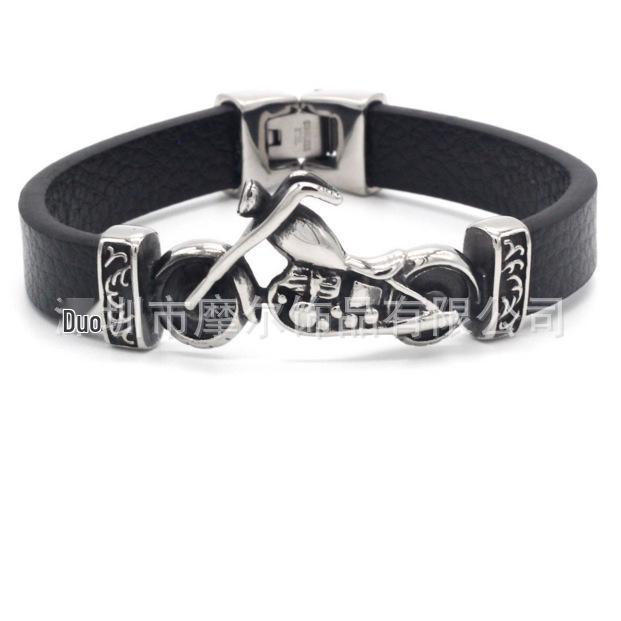 Stainless Steel Viking Runes Celtic Bracelet with Knot Pattern - Retro and Trendy Ornament