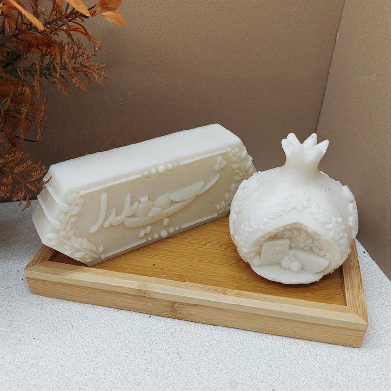 Pomegranate Silicone Candle Molds Silicone Soap Molds for Candle Soap Chocolate Molds for Candy Cake Fondant Baking