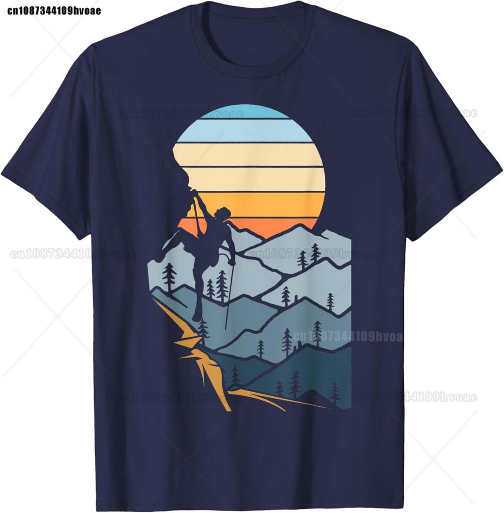 Mountain Climber Boulder Sports Hobby Retro Rock Climbing TShirt