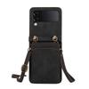 Vertical Cards Solt Crossbody Wallet Leather Case For Samsung Galaxy Z Flip 7 FE 6 5 4 3 5G Flip6 Bag Long Lanyard Cover Fundas