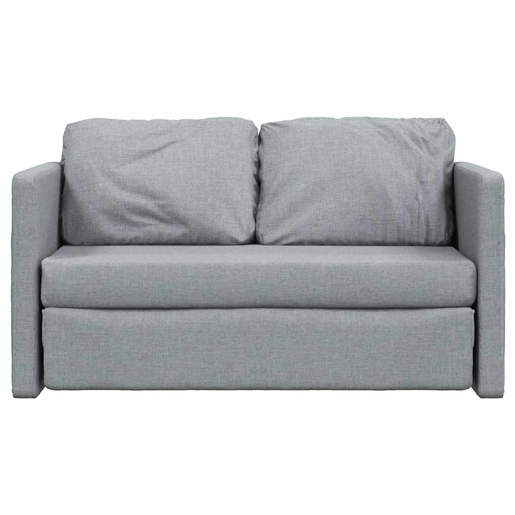 Floor Sofa with Sleeping Function Light Grey 112x174x55 Cm Fabric