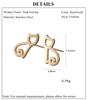 Cazador Cute Cat and Fish Bone Stud Earring Women Small Piercing Earrings Stainless Steel Jewelry Mother Gift 2026 Trend