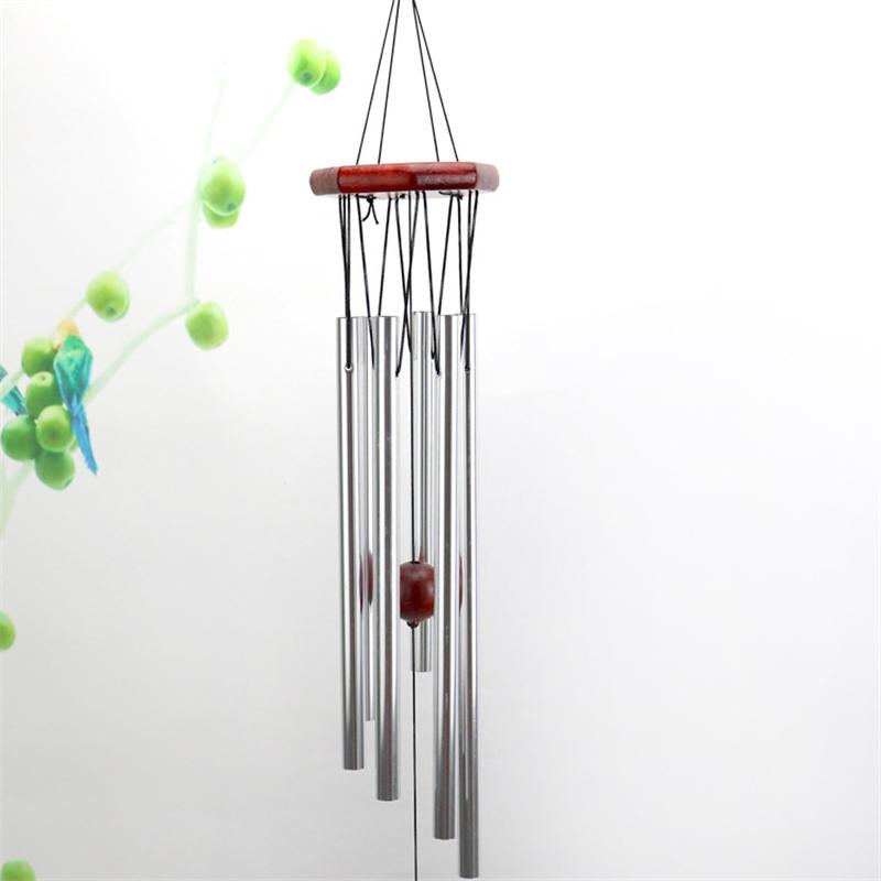 1pc Wind Chimes 6 Tubes Outdoor Large Deep Tone Bells Metal Garden Yard Patio Decoration Hanging Ornament