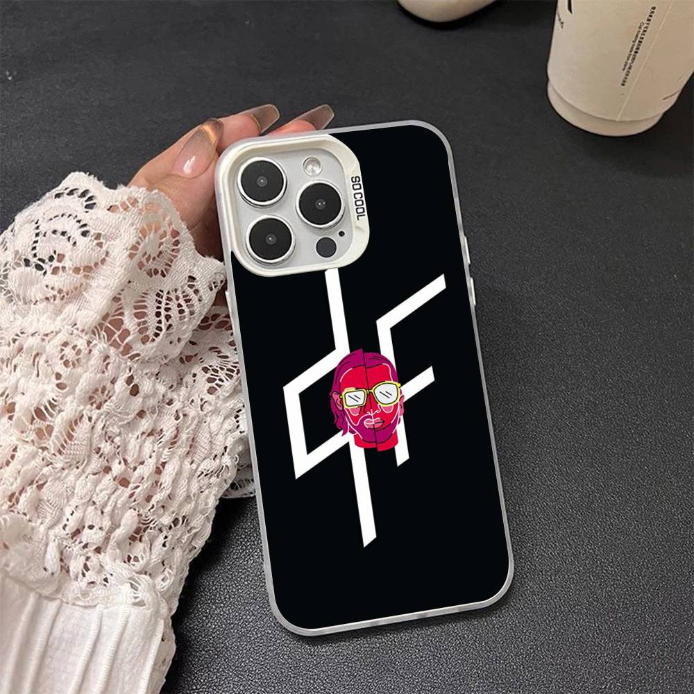 Hip Hop PNL QLF Rapper Fashion Frosted Phone Case For iPhone 17 16 15 14 Plus 13 12 11 Pro Max X Xs XR Silver Hard Cover