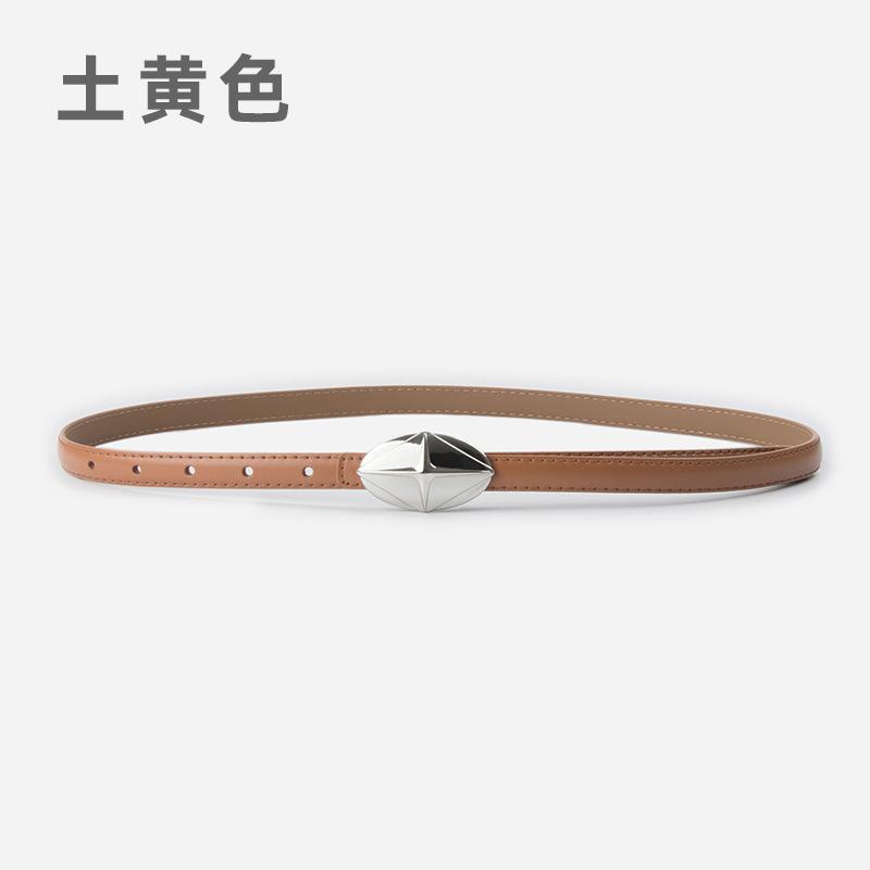 Leder Damen Feiner Gürtel Rindsleder Damen Einfacher Hong Kong Stil Mädchengürtel