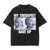 AI Niche Baby Holding Laugh Washed T Shirt Streetwear Hip Hop Fashion TShirt  Tees for Unisex Women Cotton Oversize