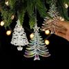 Clear Acrylic Christmas Ornaments Snowflake Christmas Decor Holiday Hanging Pendant  Indoor Room