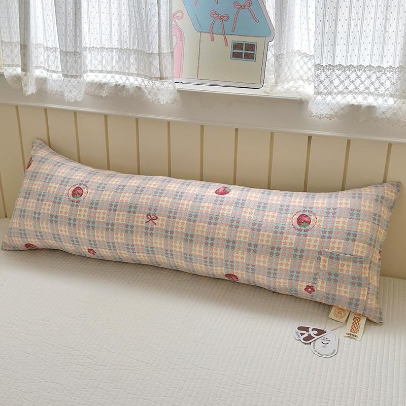 Cartoon Print Pregnant Women Side Sleeper Leg Clamp Pillow Cute Long Body Pillow with Phone Pocket for Sofa Backrest Kids Room Cushion with Core