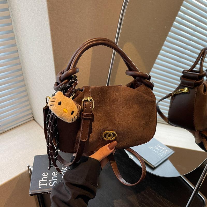Handbag Bag Women's 2025 New Autumn and Winter Fashion High-end Sense Retro Commuter Women's Bag One Shoulder Crossbody Dumpling Bag