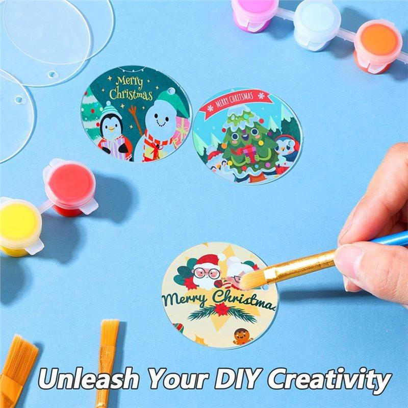 A84E-For DIY Crafts, Sublimation, And Keychain Projects 18Pcs Versatile Acrylic Ornament Blanks(5Cm/7.5Cm/10Cm)