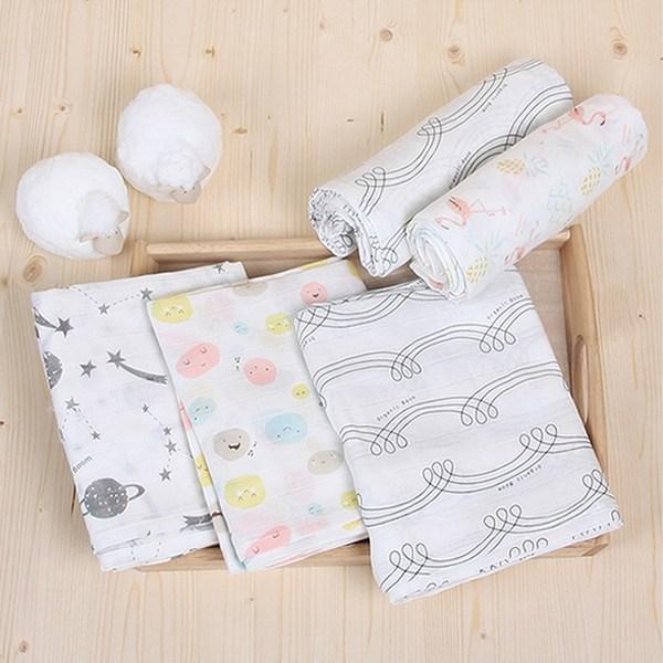 Organic Boom Bamboo Muslin Double Gauze Infant Blanket, Korean Baby Products