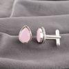 Rose Chalcedony Gemstone Cufflinks 925 Sterling Silver Handcrafted Jewelry Gift CL-5-20