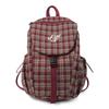 Vintage Plaid Backpack College Style Junior High School Student Schoolbag
