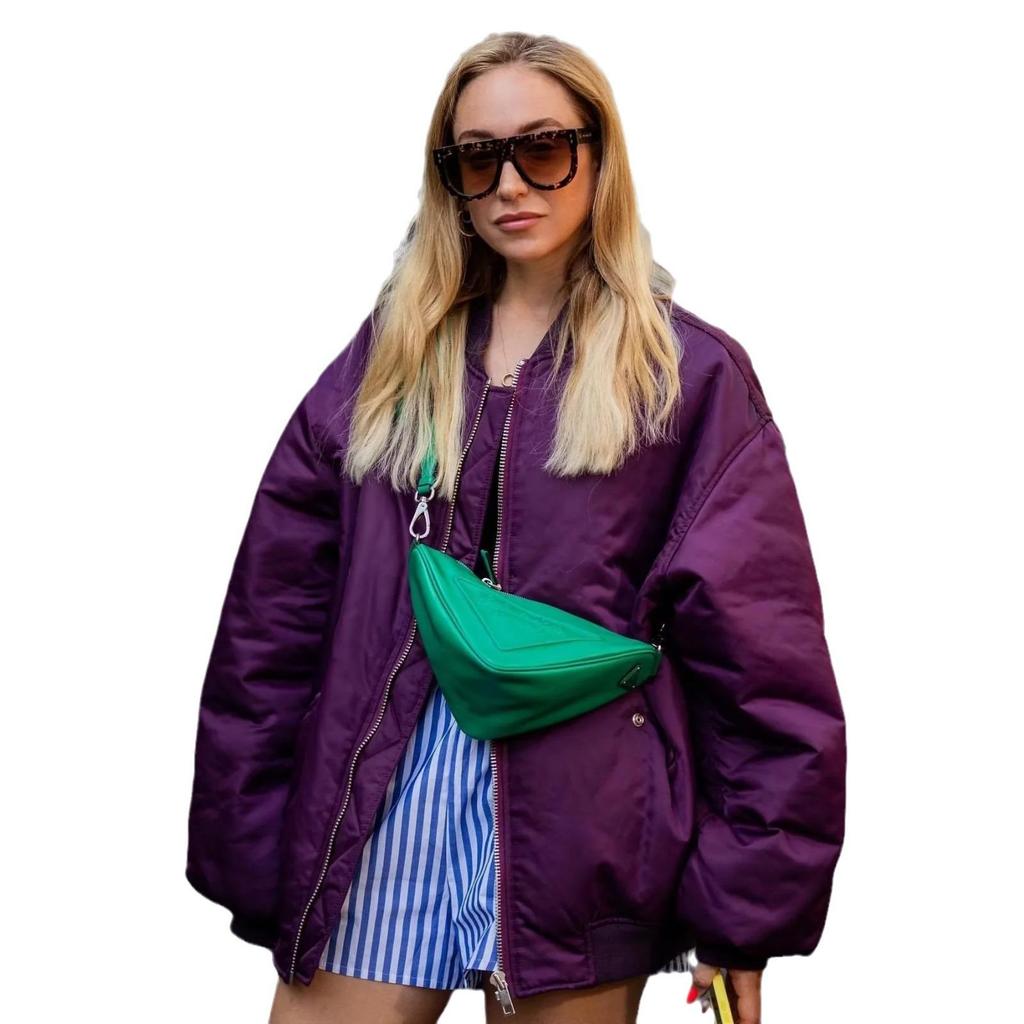 2025 Damen Winter Europäische & Amerikanische Street Fashion Lockere Baseballjacke (A19518)