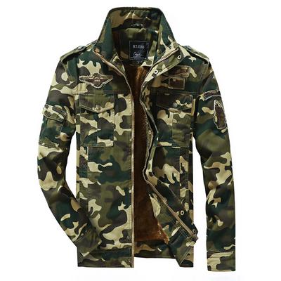 Winter New Style Youth Plus Velvet Men's Camouflage Jacket Military Workwear Cotton Loose Jacket for Men