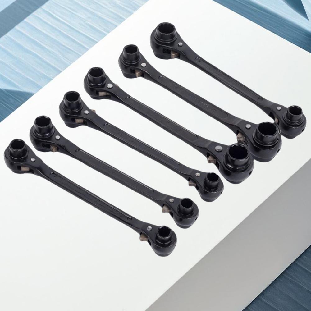End Ratchet Wrench Multifunctional Dog Bone Ratchet Wrench Set Quick Ratchet Wrench for Car Maintenance