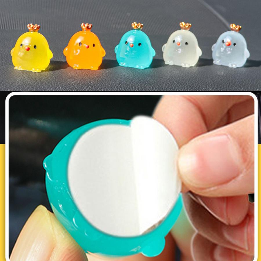 6PCS Driving Assistance Signs Luminous Chicken Safety Points Inside The Car ,Car Point Marking, Car Center Console Decoration