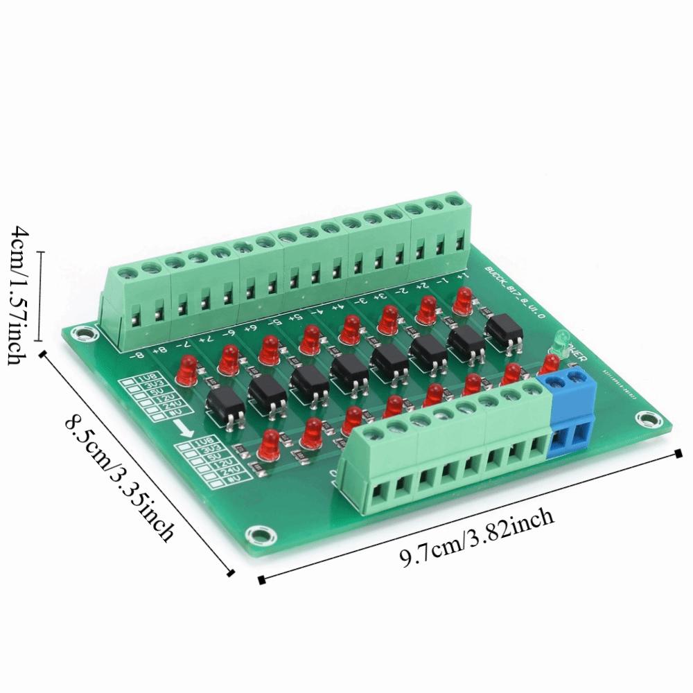DST-1R8P-N Optical Isolation Module 8 Channel 20KHZ Relay Module 12V to 3.3V Level Voltage Conversion Board Industrial Control