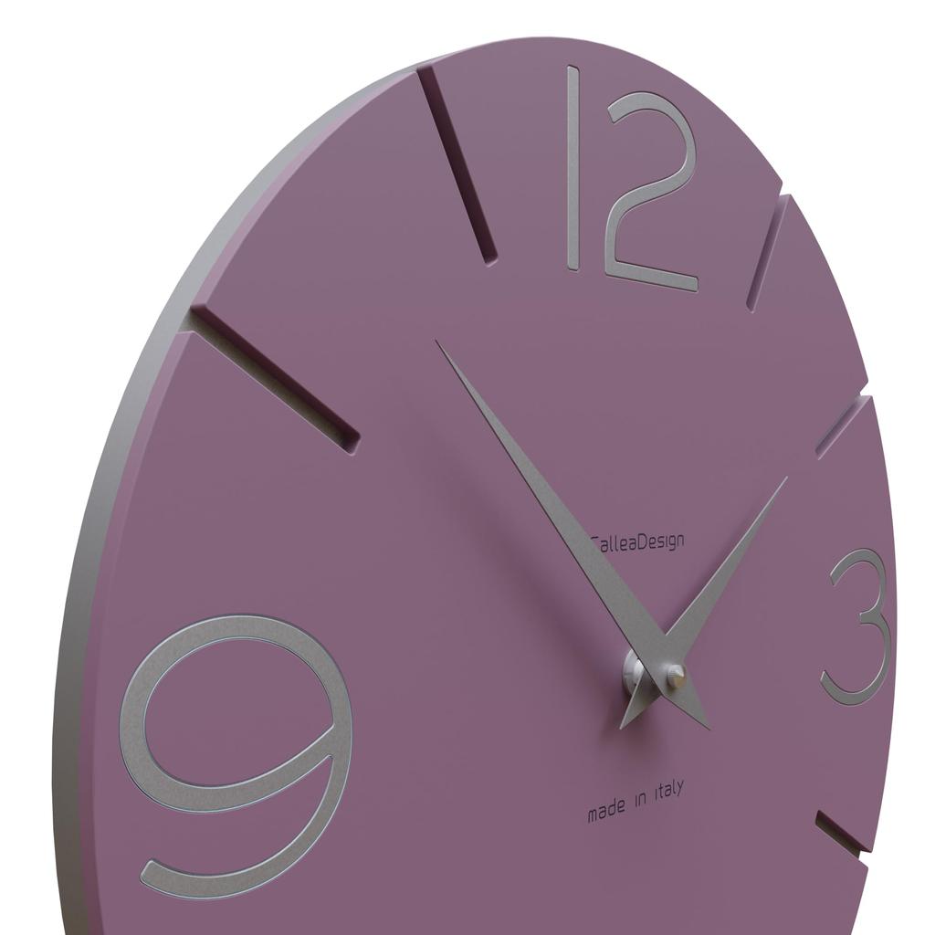 CalleaDesign SMILE Wall Clock Violet Aluminum