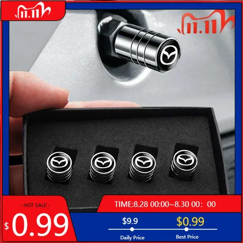2025 Gorący Stop Auto Koło Opona Zawór Nakrętka Samochód Szczelne Pokrywki Zaworu Dla Mazda 2 3 5 M5 Ms CX-4 CX-5 CX6 M3 M6 MX3 MX5 Rx8 Akcesoria Samochodowe