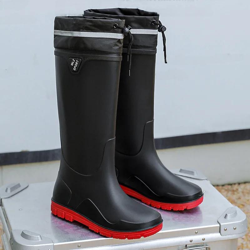 

Men s Rain Boots Summer Hot Sale Of The Season New Long Tube Anti-Slip Wear-Resistant Waterproof Fishing Rubber Shoes Outdoor We 44