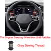 Hand Sew Car Steering Wheel Cover For Volkswagen VW Golf 8 MK8 GTI Golf GTE 2020 2026 Braid On the Steering Wheel Car Protector