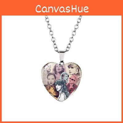 Taylor Swift Inspired Heart Shaped Necklace For Kids Stunning Glass Pendant Stylish Accessory