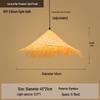 Retro Chinese Bamboo Pendant Light: Nostalgic Straw Hat Design for Hot Pot and Local Cuisine Restaurants