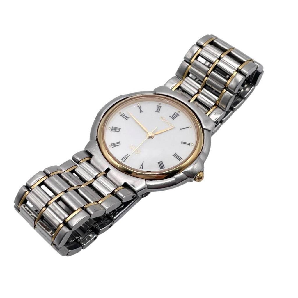 CITIZEN EXCEED Quartz Roman /New Battery 2730-274032 Watch, Numerals, Vintage, Slim, Two-Tone [ai8]