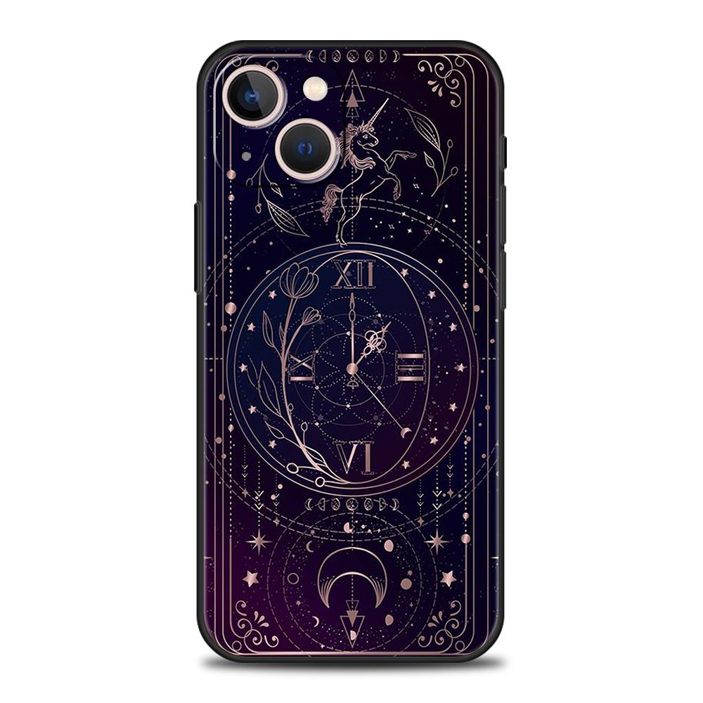 

Чехол-футляр для телефона Witches Moon Tarot Mystery Totem для iPhone 16 15 14 13 12 Pro Max XR XS 11 7 8 Plus Ударопрочный силиконовый корпус iPhone 14 Plus