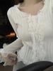 New Arrival: French Fashion Lace Patchwork Knit Cardigan - Sweet & Slim Fit for Early Autumn