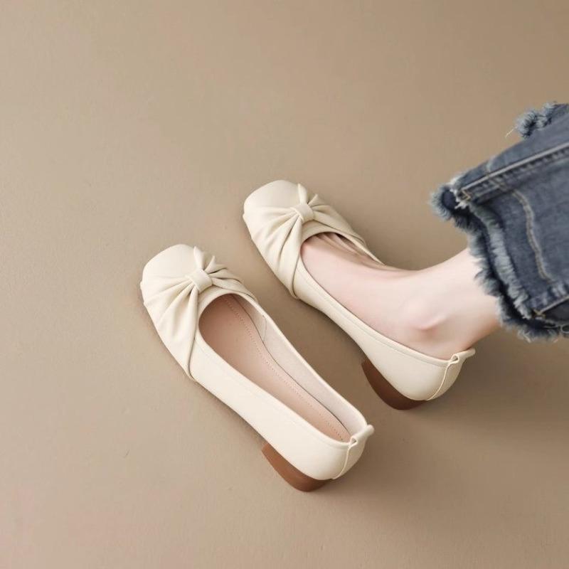 Hot Selling 2025 Flats Women's Shoe Spring New Sle Flat Bottom Mary Jane Gentle Evening Bean Bean Shoe Korean Sle Casual Fashion
