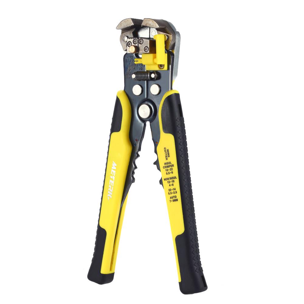 Wire Stripper Meterk Automatic Adjustable Cable Wire Stripper Cutter Crimping Tool Pliers