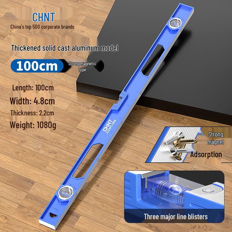 Zhengtai Solid Aluminum Spirit Level with Strong Magnet and Drop-proof Design – High Precision Balance Meter
