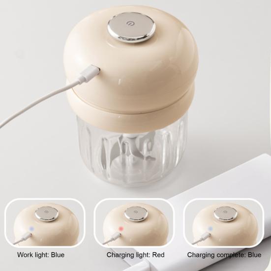Electric Garlic Chopper Mini Food Processor for Food Meat Veggies 350ml Rechargeable Garlic Grinder for Kitchen