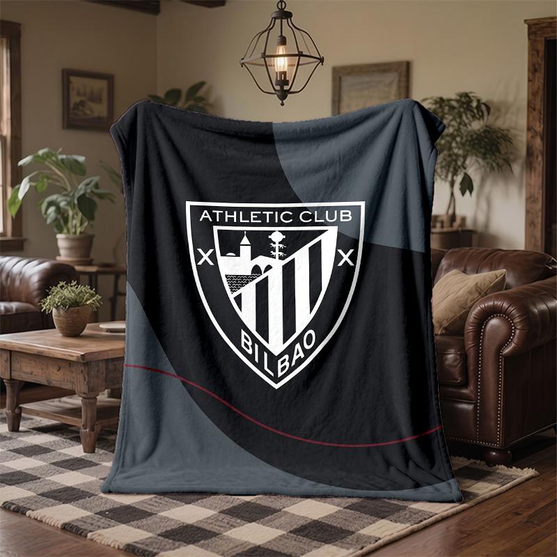 Athletic Bilbao Football Print Flannel Blanket Soft Warm Sofa Bed Throw Blanket For Home Office Bedroom